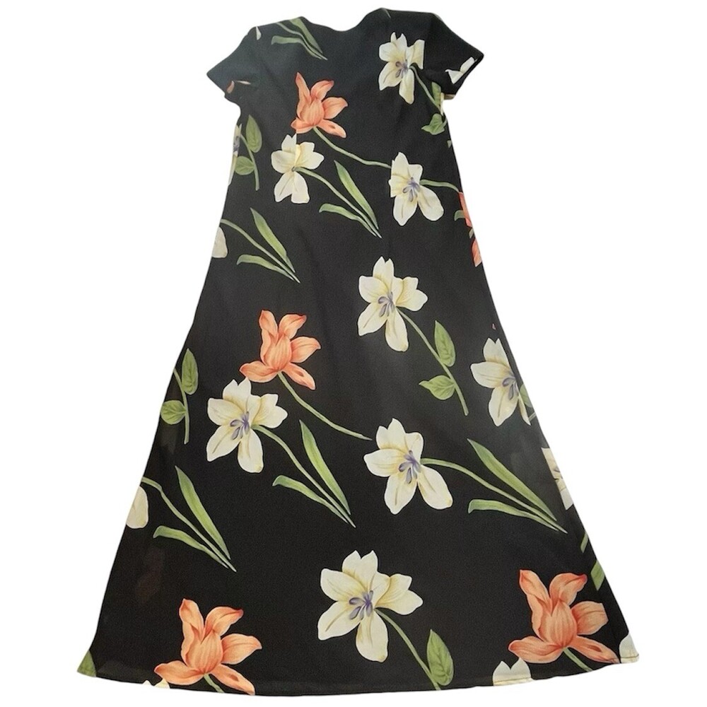 Jessica Howard Fit & Flare A-Line Floral Tropical Resort Beach Dress Medium